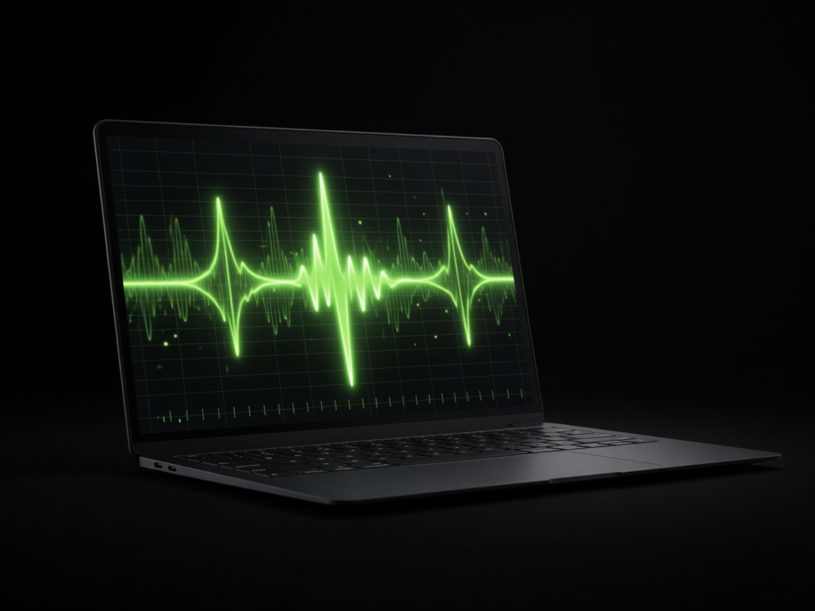 ProThin X1 ultrabook with a green waveform on screen